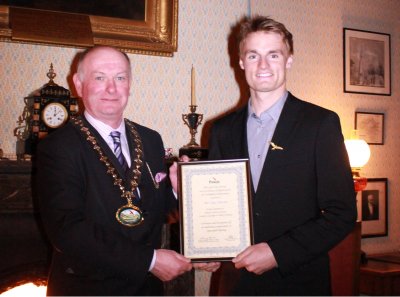 Chaz Davies recieves the Golden Kite Award